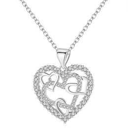 Hangende kettingen vallen in liefde in liefde geboortestenen ketting hart sieraden voor haar