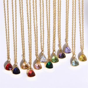 Collares colgantes Collar de piedra de nacimiento familiar para mujer Joyería de acero inoxidable Regalos personalizados para el día de la madre Diseñador de novias