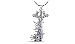 Colliers pendentiels ventilateurs magiques Bijoux Bijoux Déclaration de femmes Collier Kingdom Hearts Chaîne en cuir Game KH 3 Pendants clés Men 9534400