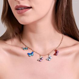 Colliers de pendentif Collier de papillon fantastique Clavicule de cou vintage pour femmes bijoux pendentifs Summer Charms Bijoux CF3 3015