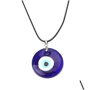 Pendentif Colliers Mode 30mm Evil Eye Pendentifs pour Femmes Hommes Turquie Yeux Bleus Chanceux Collier Ras Du Cou Bijoux Accessoires Drop Delive Dhsdh