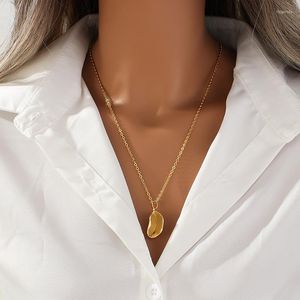 Hanger kettingen mode asymmetrische vergulde ketting voor vrouwen vintage onregelmatige munt 2022 trend sieraden meisjes