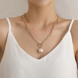 Hanger kettingen mode kralen kettingklem parel voor vrouwen metaal charm choker goud zilveren kleur sleutelbeen keten juwelen