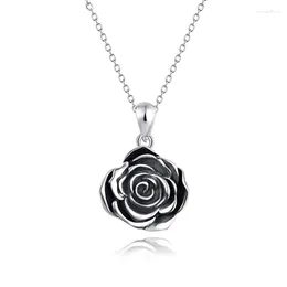 Pendentif Colliers Mode Noir Rose Fleur Collier Ras Du Cou Charme Pour Cendres Urne Bijoux Memorial Keep Love