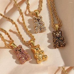 Pendentif Colliers Mode Bohême Amant Cristal Bar Collier Femmes Fille Coréenne Conception Animal Collier Bijoux Drop Livraison Pendentifs Otwus