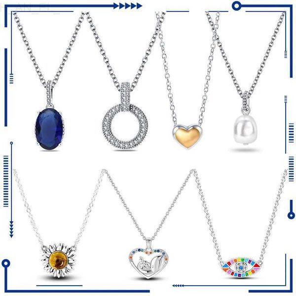 Pendentif colliers Mode gros infini noeud pendentif collier 925 argent Moment serpent chaîne collier O pendentif T Bar collier pour les femmes cadeau 2022C24326