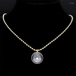 Pendentif Colliers Mode Boussole Collier Pour Femmes / Hommes En Acier Inoxydable Or Couleur Amitié Cadeau Bijoux Colar Feminino NS02