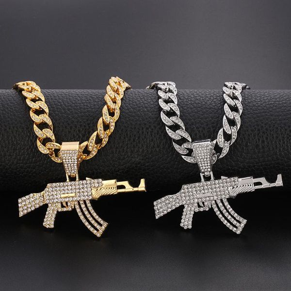 Collares pendientes Moda Cool Gun Steampunk Hip Hop Rock Personalidad Hombres y mujeres Collar Accesorios JewelryPendant