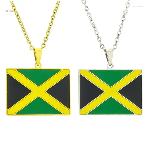Collares colgantes collar de mapa de campo de moda para mujeres regalos de jamaica
