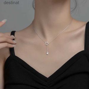 Hanger Kettingen Mode Sierlijke Leuke Glanzende Ster Choker Drop Charm Kettingen Charmante Vrouw Bruiloft Verjaardag SieradenL242313