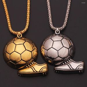 Pendentif Colliers Design de mode chaussure de Football Sneaker pendentifs collier Football alliage balle bijoux lien chaîne pour hommes sport charme cadeau
