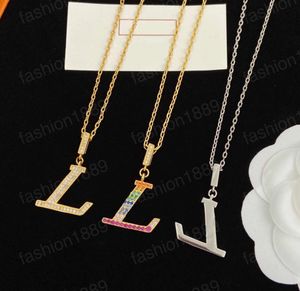 Hanger kettingen modeontwerpersletter hanger gouden ketting ketting armband voor heren en vrouwen feestliefhebbers cadeau sieraden met doos