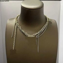Collares colgantes Diseñador de moda Cadena de mujer Doble Diamante Joyería de perlas Regalo de fiesta de boda