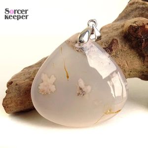 Colliers pendents mode bricolage charme femme homme homme cerise naturel fleurs d'agate glissade de pierre cicatrisation cristal pour les bijoux faisant bi064