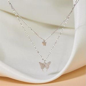 Hangende kettingen mode voortreffelijke kristallen vlinder verzilverde sieraden fee