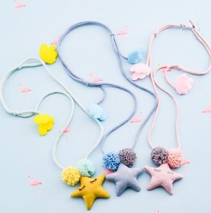 Collares pendientes moda hecha a mano lindo collar de estrella niña niños regalo de Navidad para niñas bebé niño niños accesorios de joyería 1