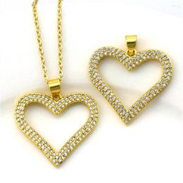 Pendentif Colliers De Mode Coeur Collier Pour Femmes Amoureux Or Couleur Clavicule Chaîne Chocker Femelle Mignon Zircon Charme Jewlery Cadeaux 2023