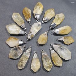 Hanger kettingen mode hoogwaardige natuursteenmijn onregelmatige genezing kristal topaz charme vrouwen ketting sieraden maken 6 stks