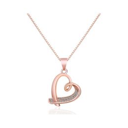 Collane con ciondolo Moda Hollow Dainty Love Heart Oro Sier Colore Clavicola Collana girocollo per gioielli da donna Regalo Consegna di goccia Pend Dhqrt