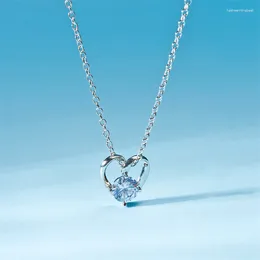 Colliers pendents Collier de zircon coeur creux pour femmes bijoux de mariage chaîne de couleurs argentées Elephant Water Drop Choker Gift