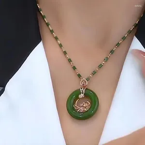 Hanger Kettingen Mode Imitatie Jade Gewichtsverlies Sieraden Voor Vrouwen Prachtige Luxe Vriendin Ketting Meisje Verjaardag Vriend Gift