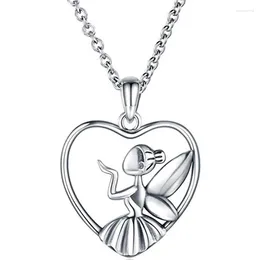 Pendentif Colliers Mode Bijoux Alliage Simple Petit Angle Fille Coeur Souvenir Urne Commémorative Collier De Crémation Pour Cendres