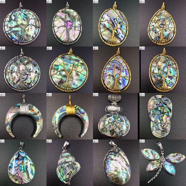 Colliers de pendentif bijoux de mode opale opale eau ovale femmes hommes perle mc3567