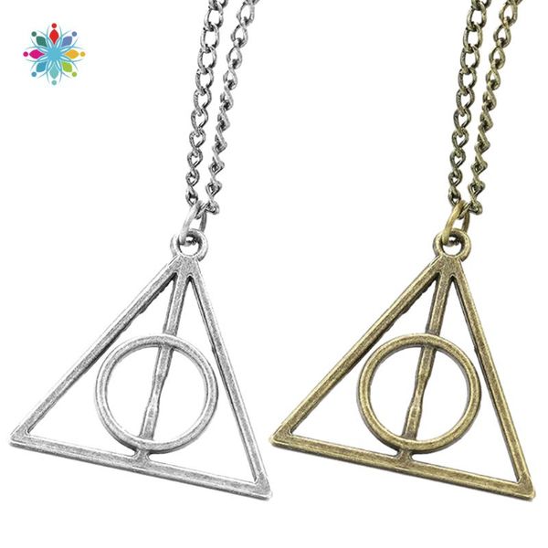 Pendentif Colliers Bijoux fantaisie Vintage Charme Triangle Reliques de la Mort Géométrique Collier