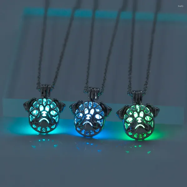 Colliers pendants mode Animal lumineux brillance dans les perles de dark
