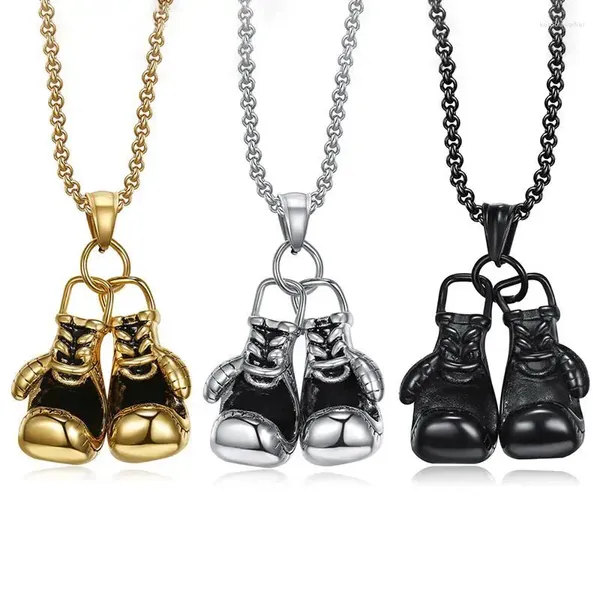 Pendentif Colliers Mode Hommes Garçons Mini Gant De Boxe Collier Fitness Boks Eldiveni Kolye Unisexe Cool