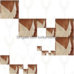 Hanger kettingen mode Minimalistische ronde Disco Coin Chain ketting Dainty Sequins Mti Lagen vrouwen drop levering sieraden hangers dhlkf
