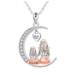 Colliers de pendentif Fashion Mom DILLE MON Collier pendentif Love Your Forever Heart Collier Mothers Day Bijoux Gift S2452206