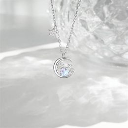 Colliers pendentifs Fashion Moonstone Star Charm Collier pendentif pour femmes Bijoux Bijoux Collar DZ147