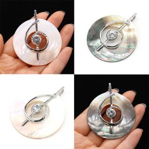 Pendentif Colliers Mode Musique Symbole Forme Naturel Nacre Shell Pendentifs Pour Bijoux Accessoires Faire Collier Boucle D'oreille CraftsPe