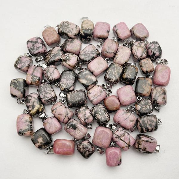 Pendentif Colliers Mode Pierre Naturelle Pierre Rhodochrosite Collier Fabrication De Bijoux Charem Accessoires 24pc 48pc Bon Cadeau De Bricolage En Gros