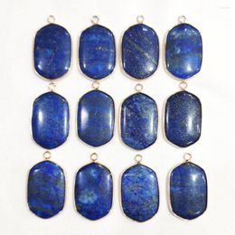 Pendentif Colliers De Mode Naturel Lapis Lazuli Pierre Connecteur Collier Bracelet Boucle D'oreille Accessoires En Gros 6 pcs/lot