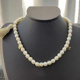 Colliers pendents Collier de perle de mode Ligne métallique brillante chaîne de clavicule courte cristal cubique zircone abeille féminine femme