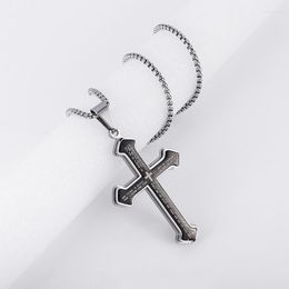 Hanger kettingen mode punk heren roestvrij staal kruis christelijke bijbel psalm ketting amulet sieraden accessoires