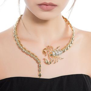 Pendentif Colliers De Mode Scorpion Serpent Forme Femmes Collier Or Argent Couleur Alliage Animal Femme Ras Du Cou Collier 230613