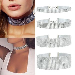 Hanger kettingen mode glanzende strass choker ketting hiphop punk bundel nek ketting koel trendy charme sieraden cadeau voor vrouwen