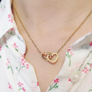 Hanger Kettingen Mode Eenvoudige Sieraden Roestvrij Staal 18k Vacuüm Plating Rose Goud O Woord Ketting Liefde Belettering Ketting Vriendin Cadeau