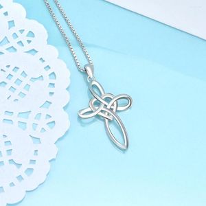 Pendentif Colliers Mode Simple Couleur Argent Viking Noeud Celtique Croix Infinity Coeur Amour Collier Bijoux Cadeaux Fro Hommes Femmes