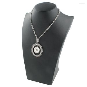 Pendentif Colliers Mode Snap Boutons Bijoux Collier Avec Chaîne À Maillons Fit 18mm Xinnver Pour Les Femmes ZG087