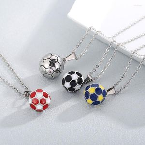 Hanger Kettingen Mode Sport Bal Sieraden Trendy Mannen Rvs Voetbal Ketting Basketbal Link Chain Vrouwen Accessoires