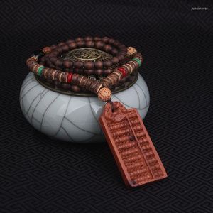 Hanger kettingen mode vierkant vast hout etnische houten chinese abacus ketting nepal sieraden handgemaakte sandelhout vintage