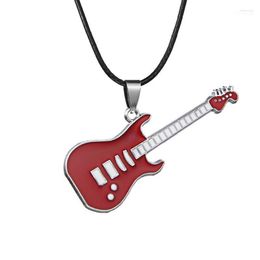 Hanger kettingen mode roestvrij staal vrouwen mannen muziek sieraden concert festival hiphop gitaar choker ketting elle22