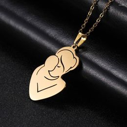 Hanger kettingen mode roestvrijstalen ketting cartoon boy girl family voor Thanksgiving Moederdag cadeau mama grave je naam