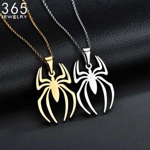 Colliers de pendentif Fashion en acier inoxydable PENDANTS Colliers pour femmes hommes Gold Couleur gothique Gothic Streetwear Accessoire Halloween Cadeaux 240330