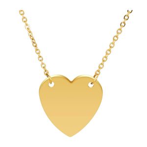 Pendentif Colliers Mode Collier en acier inoxydable pour femmes et hommes Coeur Dog Tag Couple Bijoux Drop Livraison Pendentifs DH5JP