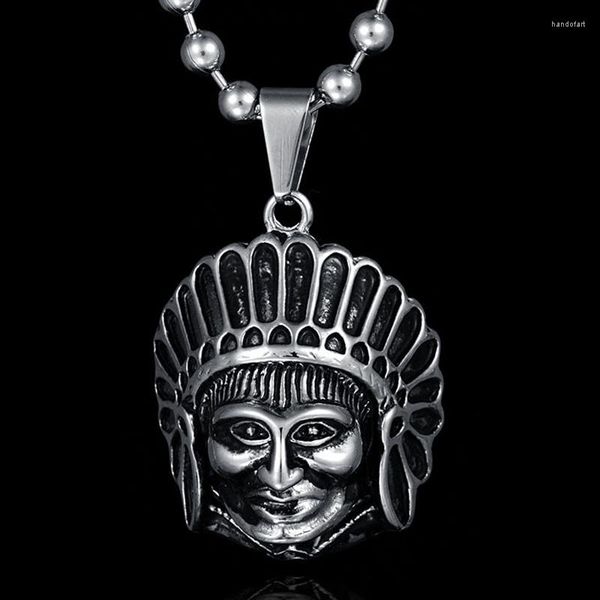 Pendentif Colliers De Mode En Acier Inoxydable Indiens Collier Religieux À La Main Déclaration Bijoux Pour Hommes